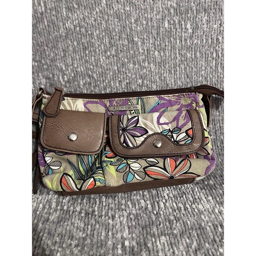 Jaclyn Smith Women's Bold Floral Paisley Canvas Hand Bag Purse‎ Handbag(010)